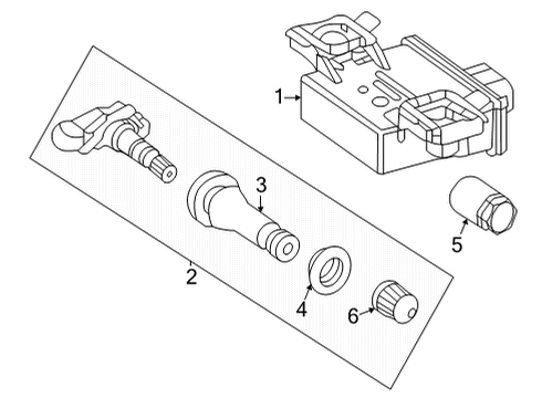 2023 Mercedes-Benz GLB35 AMG Tire Pressure Monitoring Diagram