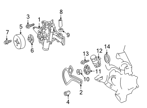 Thermostat Unit Gasket Diagram for 112-203-00-76