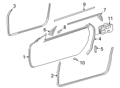 Door Shell Diagram for 230-720-05-05