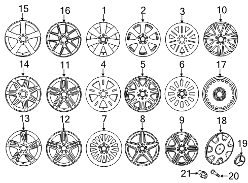 2013 Mercedes-Benz C350 Wheels Diagram 2