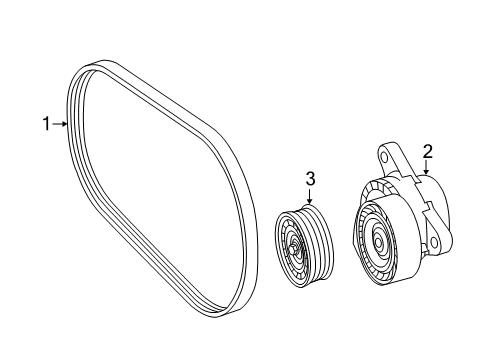 2013 Mercedes-Benz E350 Belts & Pulleys, Cooling Diagram 2