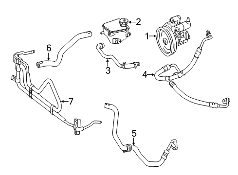 Power Steering Pressure Hose Diagram for 172-460-44-24-64