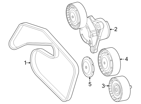 2023 Mercedes-Benz Sprinter 3500XD Belts & Pulleys  Diagram