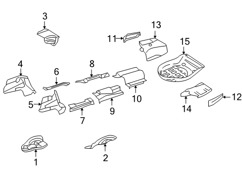 2008 Mercedes-Benz CL63 AMG Heat Shields Diagram 2