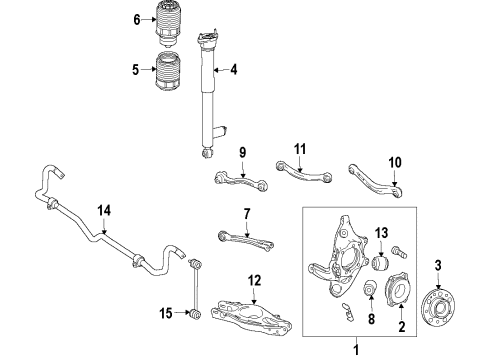 2012 Mercedes-Benz E350 Rear Suspension, Control Arm Diagram 6