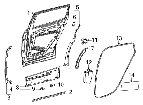 Wheel Opening Molding Diagram for 247-730-27-02