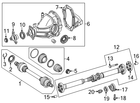 Drive Shaft Diagram for 238-410-40-01