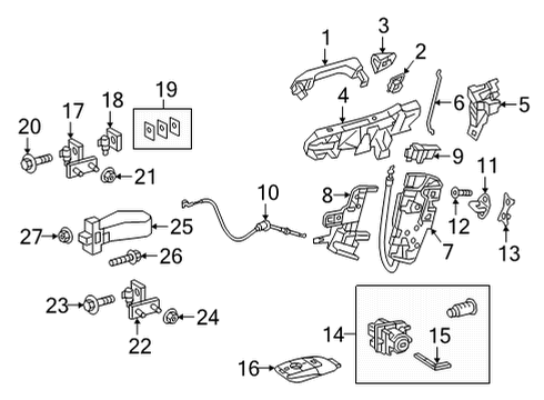 2021 Mercedes-Benz GLB35 AMG Rear Door, Body Diagram 1