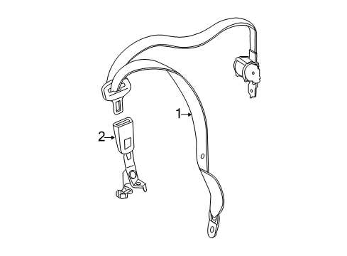 2009 Mercedes-Benz R350 Seat Belt Diagram 3