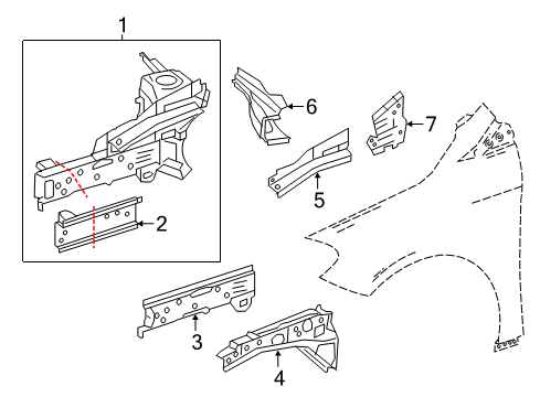 Apron/Rail Assembly Diagram for 246-620-20-00