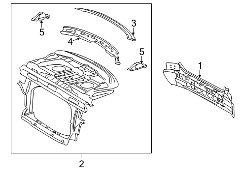 2002 Mercedes-Benz CLK320 Rear Body Diagram 2