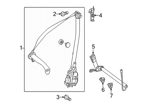 SEAT BELT Diagram for 223-860-68-03-9C94