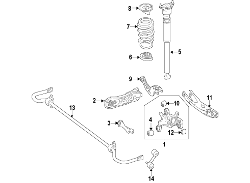 2016 Mercedes-Benz CLA45 AMG Rear Suspension, Control Arm Diagram 5