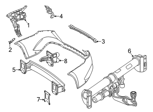 2023 Mercedes-Benz GLE63 AMG S Bumper & Components - Rear Diagram 3