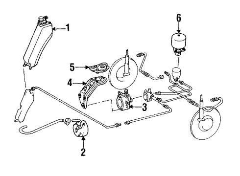 1991 Mercedes-Benz 300CE Auto Leveling Components Diagram