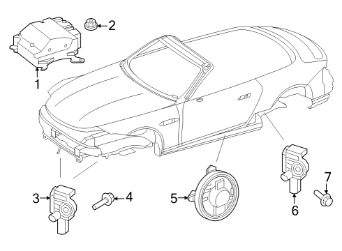 2023 Mercedes-Benz SL55 AMG Air Bag Components Diagram 2