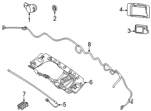 2022 Mercedes-Benz GLA250 Electrical Components - Rear Bumper