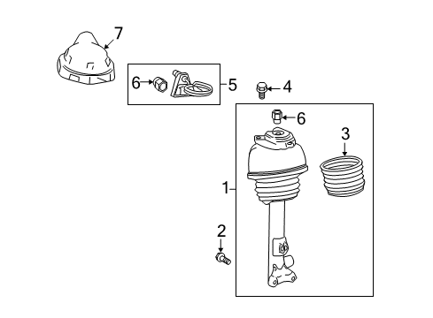 2013 Mercedes-Benz E63 AMG Struts & Components - Front Diagram 3