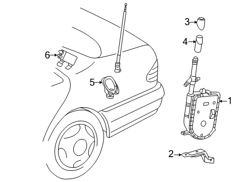 1996 Mercedes-Benz E320 Antenna & Radio Diagram