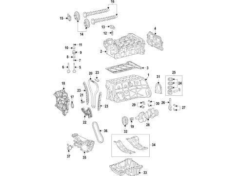 2018 Mercedes-Benz SLC300 Engine Parts & Mounts, Timing, Lubrication System Diagram 2