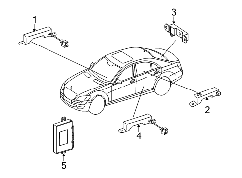 2013 Mercedes-Benz S400 Keyless Entry Components