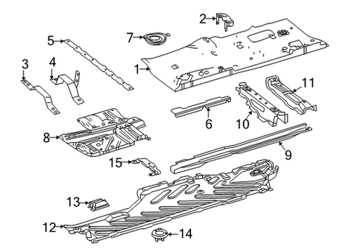 2022 Mercedes-Benz E450 Floor & Rails Diagram 4