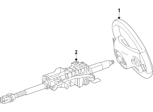 Steering Column Diagram for 253-460-29-00