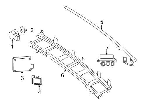 Object Sensor Bracket Diagram for 205-885-10-05