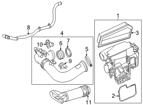 2012 Mercedes-Benz SLK250 Air Intake Diagram