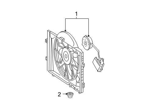 2004 Mercedes-Benz C32 AMG Cooling System, Radiator, Water Pump, Cooling Fan Diagram 1