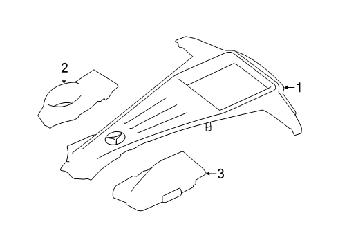 2015 Mercedes-Benz SL63 AMG Engine Appearance Cover Diagram