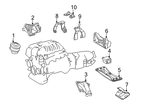 Front Bracket Diagram for 275-223-13-04