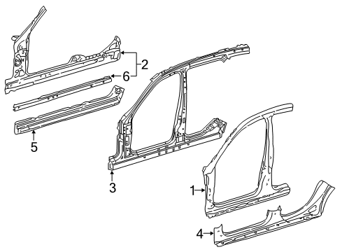 2016 Mercedes-Benz E63 AMG S Aperture Panel, Rocker Diagram 2