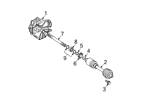 2005 Mercedes-Benz E320 Carrier & Front Axles