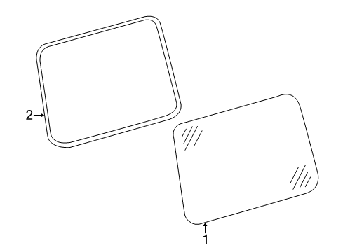 2009 Mercedes-Benz G55 AMG Glass & Hardware - Quarter Panel Diagram