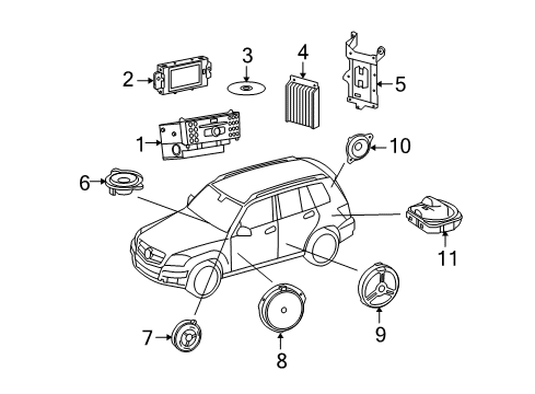 2015 Mercedes-Benz GLK250 Sound System Diagram