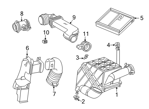 1995 Mercedes-Benz C220 Air Intake Diagram