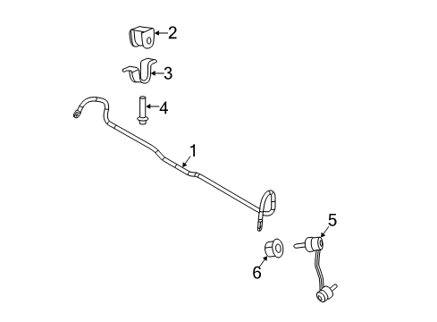 2011 Mercedes-Benz Sprinter 2500 Stabilizer Bar & Components - Front Diagram