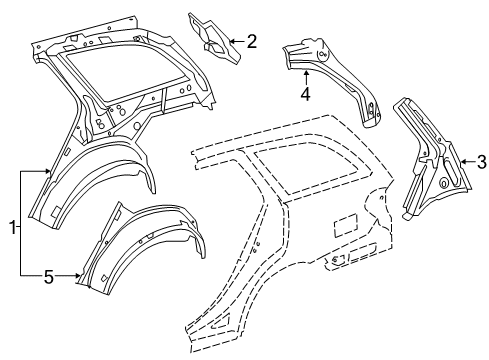 2016 Mercedes-Benz E350 Inner Structure - Quarter Panel