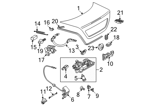 2005 Mercedes-Benz E320 Trunk Lid Diagram