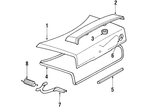 1989 Mercedes-Benz 190E Trunk Lid Diagram