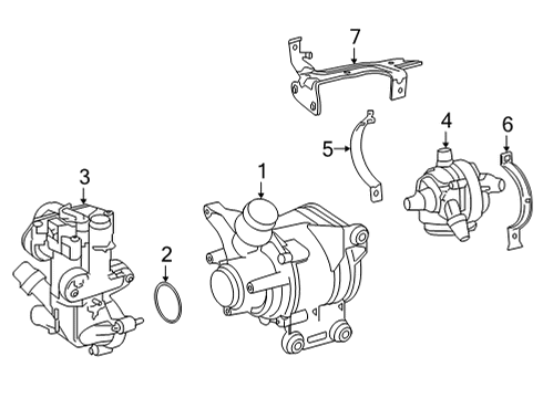 2022 Mercedes-Benz GLC300 Water Pump Diagram 1