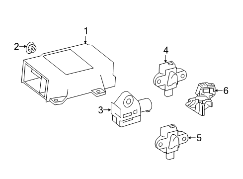 2020 Mercedes-Benz GLC43 AMG Air Bag Components Diagram 3