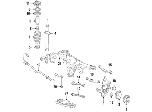 2017 Mercedes-Benz SL450 Rear Suspension, Control Arm Diagram 3