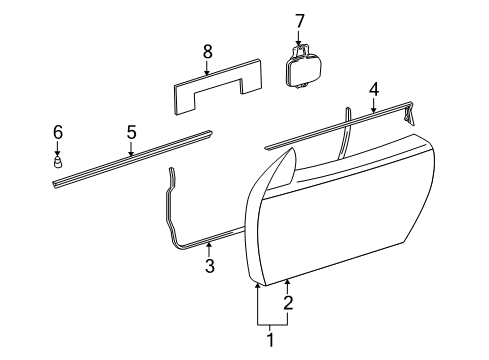 Belt Weatherstrip Diagram for 170-720-03-24