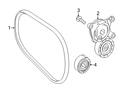 2015 Mercedes-Benz CLA250 Belts & Pulleys, Maintenance Diagram