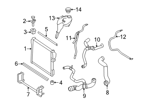 Upper Hose Diagram for 221-501-24-91