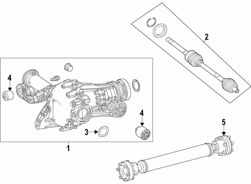 2023 Mercedes-Benz GLS63 AMG Front Axle, Differential, Drive Axles, Propeller Shaft Diagram