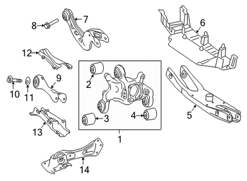 2022 Mercedes-Benz GLB35 AMG Rear Suspension Components, Lower Control Arm, Stabilizer Bar Diagram 3