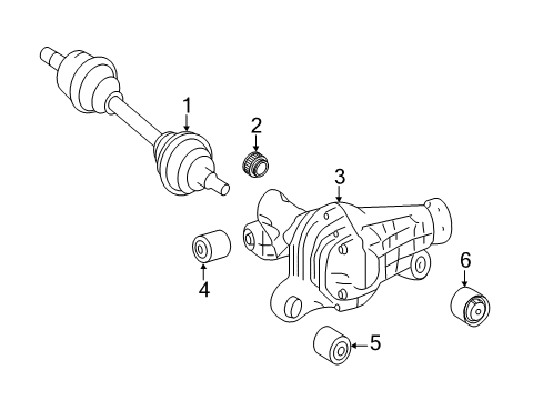 2016 Mercedes-Benz GL450 Carrier & Front Axles Diagram